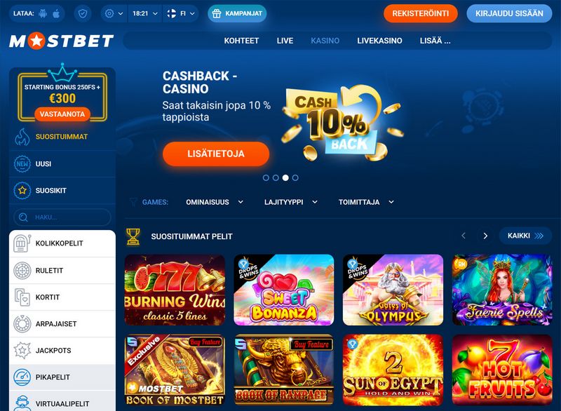 Cashback de 10% na Mostbet Cashback de 10% na Mostbet